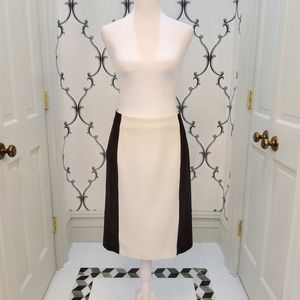 Black and off-white pencil skirt. Ann Taylor. Size 10
